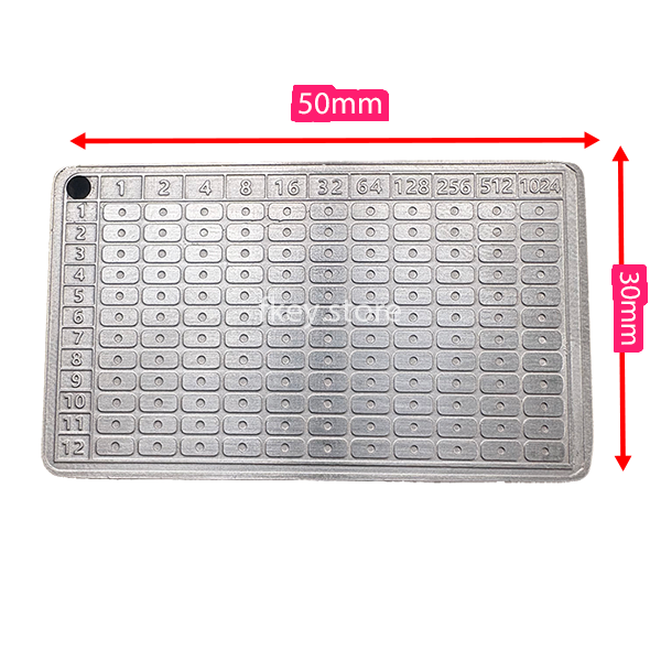 12-digit stainless steel mnemonic phrase plate